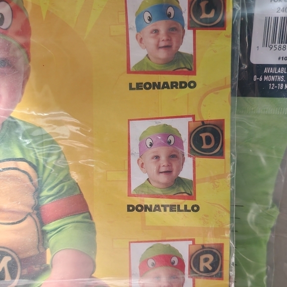 NWT Teenage Mutant Ninja Turtle 4 in 1 Halloween Costume Cosplay Baby Infant New - Picture 5 of 5